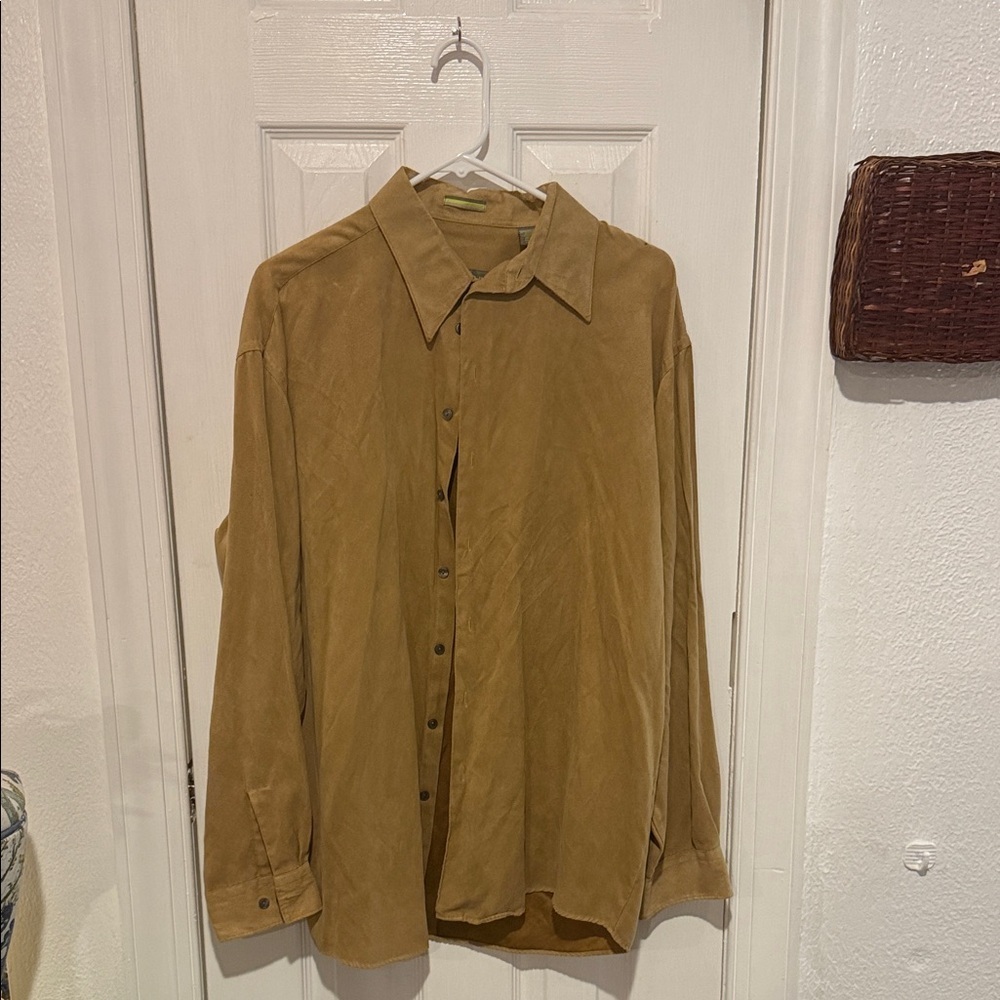Kenneth Cole Men's Brown Casual Button Down Shirt